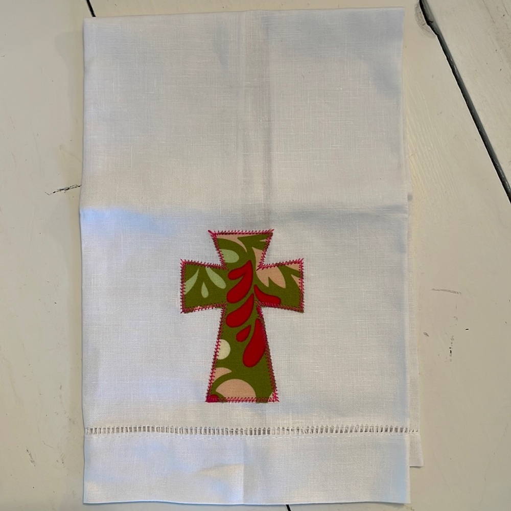 Embroidered Tea Towel- Linen